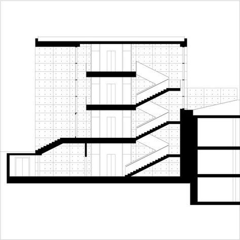 Office Building Luxembourg-Kirchberg,Stairs section Stairs Section, Nyc Projects, Second Floor Plan, Horror Artwork, Landscape Photography Tips, Office Building, Luxembourg, Landscape Photos, Night Photography