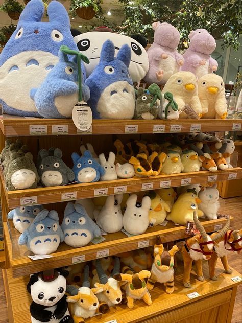 Studio Ghibli Stuff To Buy, Ponyo Journal, Plush Toys Aesthetic, Teddy Plushies, Ghibli Plushies, Studio Ghibli Room Aesthetic, Stuffed Animals Aesthetic, Studio Ghibli Decor, Studio Ghibli Plush