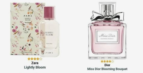 Zara Lightly Bloom Perfume, Lightly Bloom Zara, Zara Lightly Bloom, Zara Perfume, Perfume Hacks, Miss Dior Blooming Bouquet, Fragrances Perfume Woman, Perfume Collection Fragrance, Perfume Scents