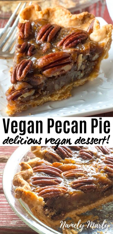 Eggless Pecan Pie, Vegan Pecan Pie Recipe, Vegan Pecan Pie, Vegan Pecan, Vegan Holiday Recipes, Vegan Baking Recipes, Vegan Pie, Vegan Thanksgiving Recipes, Cake Vegan