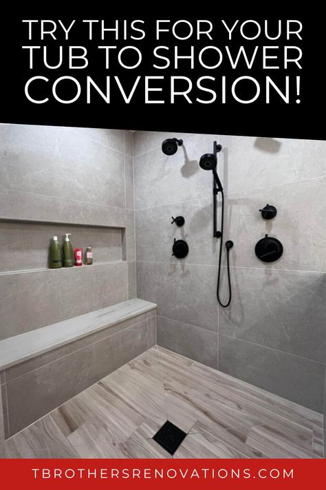 Walk-in showers are stylish, save space, allow the room to feel brighter and bigger, create intimacy in the bathroom, and they are wonderful for those with accessibility concerns. Showers also save water compared to bathing. If you are looking for exciting and practical tips for your tub to shower conversion, look no further! Converting Garden Tub To Shower Walk In, Garden Tub To Shower Conversion, Bathroom Tub To Shower Conversion, Bathtub To Shower Conversion, Tub To Shower Conversion, Shower Conversion, Walk In Showers, Big Splash, Tips For Success