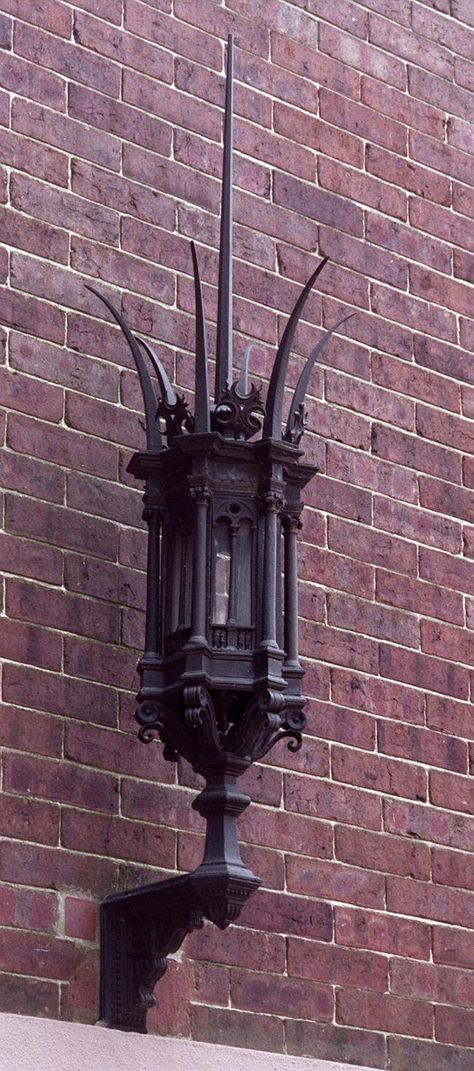 Gothic Lamp, Goth House, Lantern Ideas, Gothic Furniture, Iron Lamp, Iron Work, Gothic Decor, Street Lamp, Gothic Home Decor