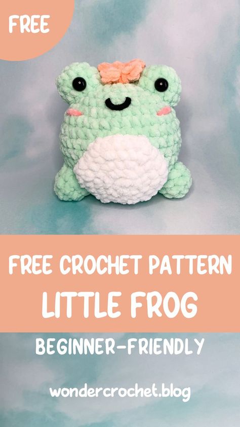 Crochet For Beginners Stuffed Animals, Easy Amigurumi Frog Free Pattern, Crochet Projects Animals Free Pattern, Free Crochet Mini Plushie Patterns, Beginner Animal Crochet, Chunky Crochet Pattern Amigurumi, What Is Amigurumi, Frog Plushie Crochet Pattern, Round Frog Crochet Pattern