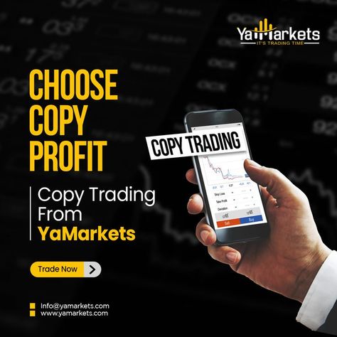 Copy trading, also known as social trading, is a way to automate your trading by copying the trades of other traders. Join YaMarkets copy trading program with YaMarkets Invest, select a suitable strategy manager Copy Trading With YaMarkets: www.yamarketsltd.com Download our Stock Trading App now: https://bit.ly/3MjLZbZ Join our Telegram channel for daily signals: https://t.me/yamarkets_signals #YaMarkets #CopyTrading #Forex_Analysis #TrustedBroker #ForexTradingPlatform #BestMobileApplication Investment Social Media Design, Trading Social Media Post, Trading Post Ideas, Forex Analysis, Trading App, Investment App, Copy Trading, Wedding Background Decoration, Social Media Advertising Design