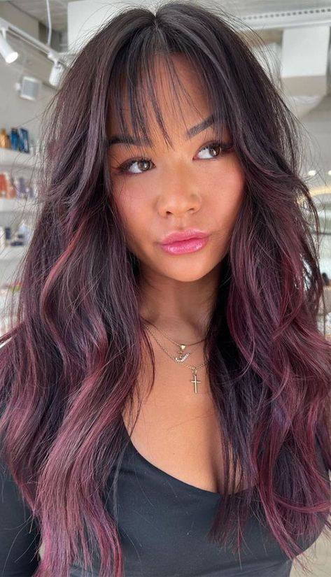 Caramel Ash Blonde, Hair Colours Ideas, Brunette Or Blonde, Hairstyles For Gray Hair, Blonde Chocolate, Bangs Layers, Hair Color Plum, Plum Hair, Red Hair Inspo