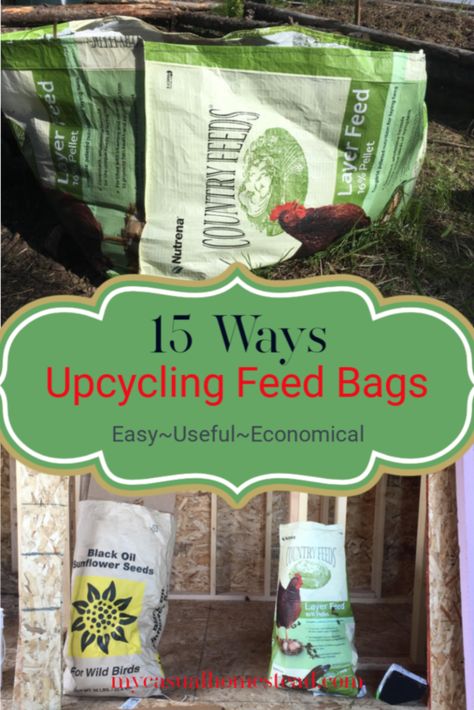 Grain Bags Repurposed, Feed Sack Tote Bag Pattern, Feed Bags Repurposed, Horse Projects, Feed Bag, Homestead Ideas, Homesteading Diy, Thank You Bags, Farm Crafts