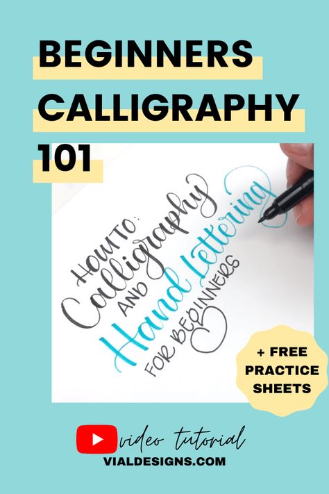 Free Hand Lettering Worksheets, Left Hand Calligraphy For Beginners, How To Learn Hand Lettering, Calligraphy How To Tutorials, Calligraphy Tools For Beginners, Learning Caligraphy Alphabet, Calligraphy Videos For Beginners, Learning Calligraphy Free Tutorials, Beginner Calligraphy Tutorials