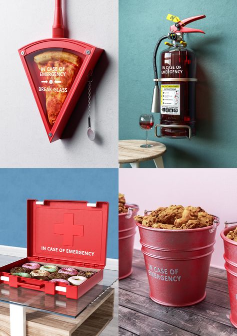 Emergency Equipment, Guerilla Marketing, Food Packaging Design, Creative Packaging Design, Creative Packaging, In Case Of Emergency, Creative Ads, Art Series, Ads Creative