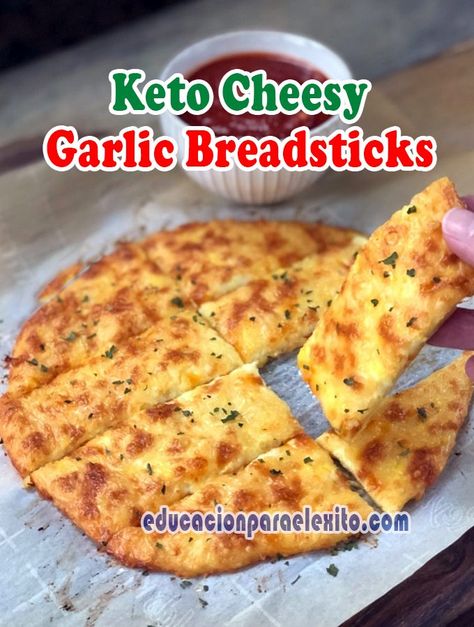 Cheesy Garlic Breadsticks, Garlic Breadsticks Recipe, Cheesy Garlic Breadsticks Recipe, Best Low Carb Snacks, Creamy Soup Recipes, Cheesy Breadsticks, Garlic Breadsticks, Zero Carb, Easy Cheesy