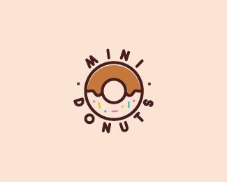 Mini Donut Logo Design Ideas, Mini Donuts Logo Design, Mini Doughnut Logo, Donut Business Logo, Mini Donuts Ideas Logo, Donut Logo Ideas, Mini Donuts Logo, Mini Donuts Packaging, Donut Logo Design Ideas