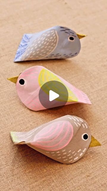 Easy Bunny Crafts For Kids, Latest Art And Craft Ideas, Bird Arts And Crafts, Birds Crafts For Kids, Bird Diy Crafts, Bird Art For Kids, Crafts Made With Toilet Paper Rolls, Toilet Roll Craft For Kids, Diy Animal Crafts