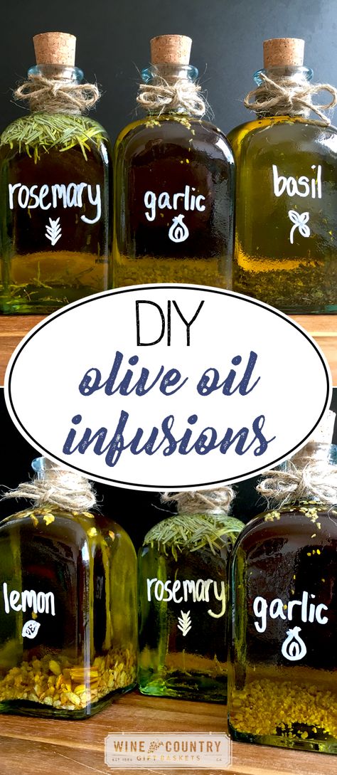 Take your cooking to the next level with these infused oils! Instructions on how to make your own herb oils, safely! Diy Infused Olive Oil, Infused Oil Recipes, Herb Infused Olive Oil, Olive Decor, Oil Infusion, Garlic Infused Olive Oil, Preserving Herbs, Flavored Olive Oil, Olive Oil Recipes