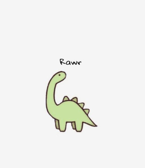 Dino Cartoon Drawing, Dianousor Drawing Cute, Simple Cartoon Dinosaur, Lil Dinosaur Drawing, Dinosaur Background Aesthetic, Cute Kawaii Dinosaur, Dinosaur Cute Aesthetic, Dino Doodles Cute Dinosaur, Basic Dinosaur Drawing