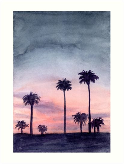 #palmtrees #sunset #silhouette #landscape #scenery #watercolour #painting #art #artist #paradise #palmcity Easy Watercolor Landscape, Polaroid Painting, Photowall Ideas, Watercolor Art Landscape, Photo Polaroid, Palm City, Sunset Silhouette, Watercolor Paintings For Beginners, Cute Canvas Paintings