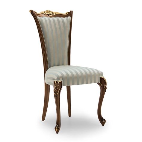 Carving Chair Design, Dinning Chairs Modern Luxury, Wooden Dining Chair Design, Italian Chair Design, Aesthetic Chairs, Modern Classic Chair, Classic Dining Chairs, Italian Classic Furniture, Carved Dining Chairs