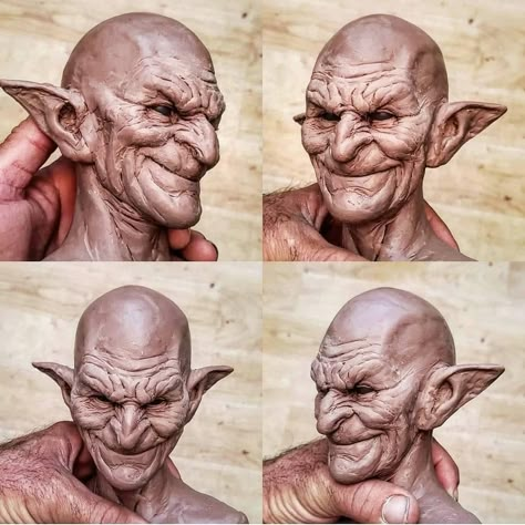 Monster Clay, Creature Sculpture, Ghost Painting, Goblin Art, Post Apocalyptic Art, Sculpture Head, Head Bust, Humanoid Creatures, Creature Drawings