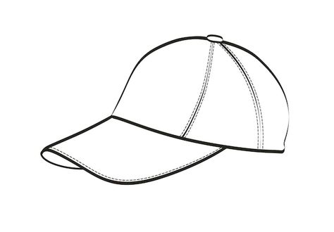 Vector sketch of cap on white background | Premium Vector #Freepik #vector #cap #cap #baseball-hat #cap-template Cap Sketch, Cap Template, Cap Drawing, Vector Sketch, Baseball Hat, Hat Cap, Art Diy, Premium Vector, Easy Hairstyles