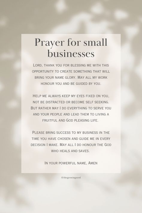 The Same God Who Gave You The Business Idea, Small Christian Business Ideas, Start A Business Quotes, Scriptures For Business Owners, God Business Quotes, 2024 Business Goals, Bible Verse For Business Growth, Prayers For Growth, Prayer For Starting A New Business