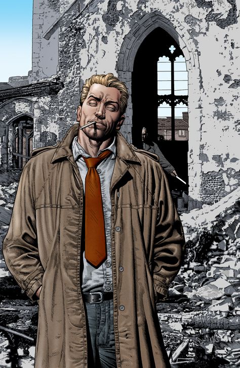 BENDIS! - ungoliantschilde: Brian Bolland makes me smile. John Constantine Sketch, Brian Bolland Art, John Constantine Comic, Hellblazer Comic, Brian Bolland, Constantine Hellblazer, Vertigo Comics, Justice League Dark, John Constantine