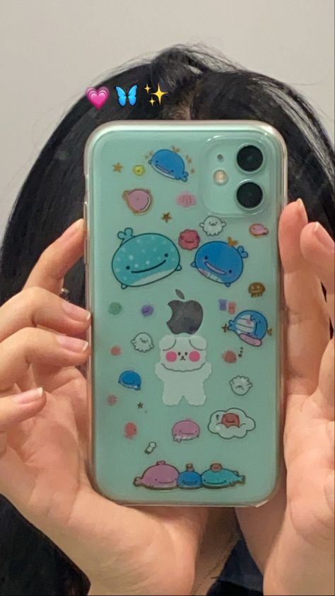 Iphone 11 Green, Phonecase Aesthetic, Phonecase Ideas, Mint Aesthetic, Green Phone Case, Diy Case, Kawaii Phone Case, Collage Phone Case, Green Cases