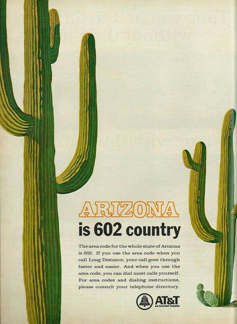 Arizona Illustration, Arizona Poster, 1960s Magazine, Arizona Aesthetic, Whatever Forever, Travel Ad, Vintage Cactus, Graphic Design Style, Western Artwork