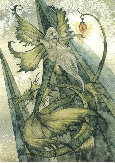 Faerie Amy Brown green mermaid - blank | Flickr - Photo Sharing! Amy Brown Mermaid, Amy Brown Art, Amy Brown Fairies, Brown Artwork, Fantasy Mermaids, Amy Brown, Mermaid Fairy, Mermaid Drawings, Fairy Dragon