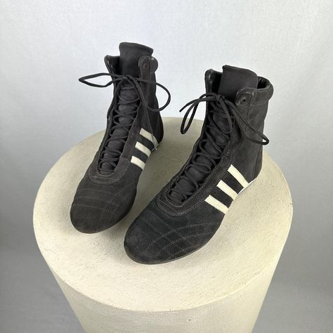 👽 Adidas leather lacing boxing / wrestling boots in... - Depop Adidas Boxing Boots, Wrestling Boots, Cream Boots, Suede Biker, Casual Skirts, Dress With Sneakers, Blouse And Skirt, Adidas Women, Leather And Lace