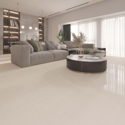 Pianetto | Vanilla Bianca Polished Porcelain Tile, 24 x 24, Beige, 9.0/600x600 Thick - Floor & Decor Beige Tile Floor Living Room, Floor Tile Design Modern, Porcelain Tile Floor Living Room, Living Room Design White, Porcelain Tile Floor Kitchen, Modern Floor Tiles, Marble Living Room, Tile Floor Living Room, Gray Floor