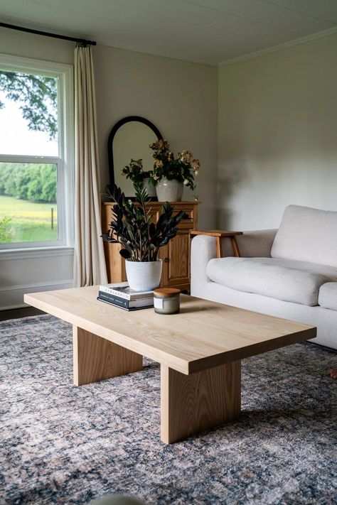 White Ash Wood Coffee Table - Etsy Pine Wood Coffee Table, Simple Wood Coffee Table, Homemade Coffee Tables, Living Room Center Table, Minimalist Wood Furniture, White Ash Wood, Ash Furniture, Sf Apartment, Natural Wood Coffee Table