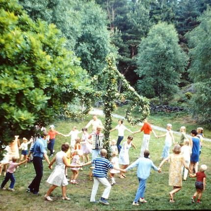 Photograph: Midsummer celebrations at Årsnäs, Sweden. The Midsummer festivities begin with dances around the Maypole in the early afternoon, followed by... Midsummer Celebration, Love Potion Number 9, Midsummer's Eve, Pagan Festivals, Saints Days, World Thinking Day, Number 9, Summer Solstice, National Day