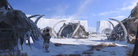 Reged Tribe Camp Bg Design, Location Inspiration, Snow Village, Fantasy City, Snow Scenes, Space Opera, Fantasy Inspiration, Environment Concept Art, Environmental Art