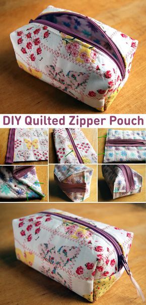 Boxy Zipper Pouch Tutorial, How To Sew Pouches Zipper Bags, Cosmetic Bag Diy Free Pattern, Sewn Zipper Pouch, Sew A Pouch With Zipper, Zipped Pouch Tutorial, Sewing Zipper Pouch Tutorial, Sew A Cosmetic Bag, How To Sew Cosmetic Bags