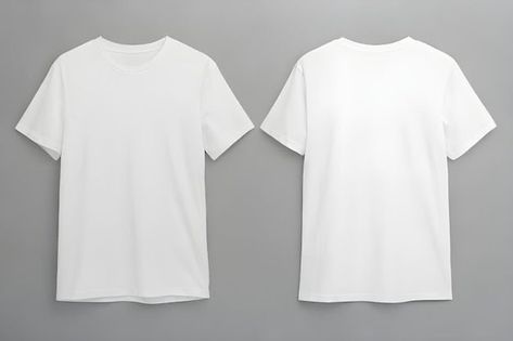 Plain White Tshirt Front And Back, Tshirt Mockup Free, Oversized White T Shirt, Plain Black T Shirt, T Shirt Branca, Plain White Shirt, Plain White Tee, Blank T Shirts, Shirt Template