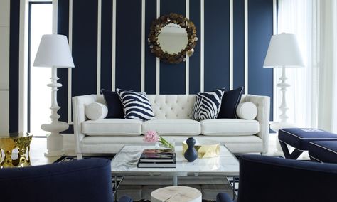 Greg Natale | Sydney based architects and interior designers Navy And White Living Room, Navy Living Rooms, Blue And White Living Room, Navy Blue Living Room, Cream Marble, Basement Inspiration, Blue Living Room Decor, Brown Rooms, Room Theme