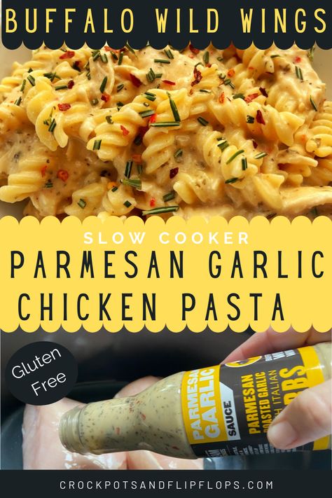 Creamy Garlic Parmesan Chicken Pasta Crockpot, Crock Pot Chicken Pasta Buffalo Wild Wings Sauce, Buffalo Wild Wings Crockpot Pasta, Buffalo Wild Wing Chicken Crockpot, Bww Parmesan Garlic Chicken Pasta Instapot, Crock Pot Parmesan Garlic Chicken Pasta, Crockpot Chicken With Parmesan Garlic Sauce, Crockpot Recipes No Chicken, Crockpot Chicken Recipes Buffalo Wild Wings