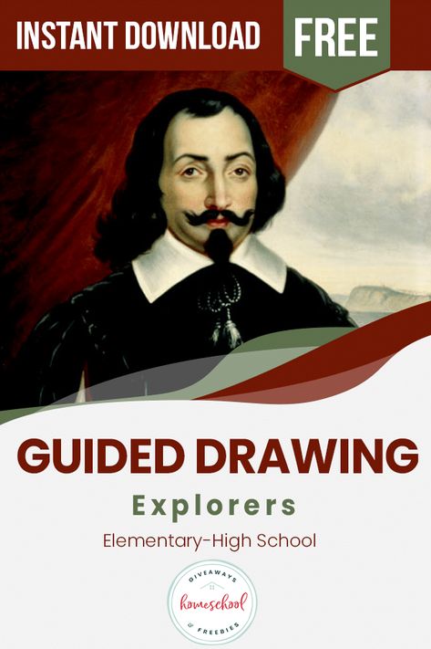 Combine art, history, and even a little geography with this FREE Guided Drawing: Famous Explorers unit! Kids can learn about 10 famous explorers while feeding their artistic side with these fun activities.  #explorers #hsgiveaways Dear America Books, Famous Explorers, Christian Study, Teaching Freebies, Writing Printables, School Giveaways, Christian Homeschool, Christian Studies, Homeschool Freebies