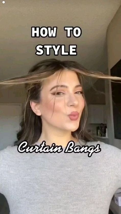 Pin by ♡!#𝑌𝑎𝑘𝑎𝑚𝑜𝑧#!♡ on Idea Pins by you in 2022 | Hair tutorial, Hair styles, Hair highlights Hair Face Framing, Bangs Face Framing, Framing Bangs, Bangs Wavy, Face Framing Curtain Bangs, Hair Curling Tips, Makeup Tip, Bangs With Medium Hair, Hair Tips Video