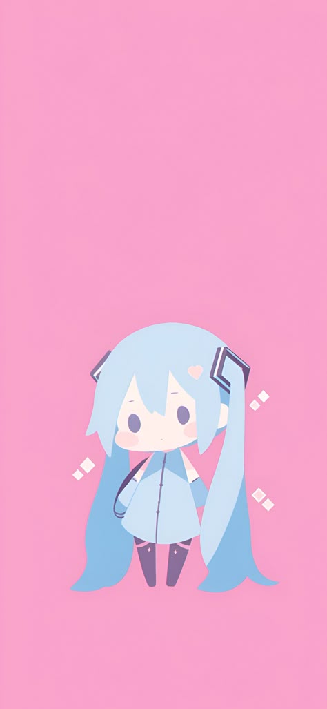 Miku Phone Wallpaper, Miku Cinnamoroll, Hatsune Miku Wallpaper, Vocaloid Wallpaper, Miku Wallpaper, Miku Hatsune Chibi, Kawaii Wallpapers, Cute Wallpapers For Ipad, Pink Wallpapers