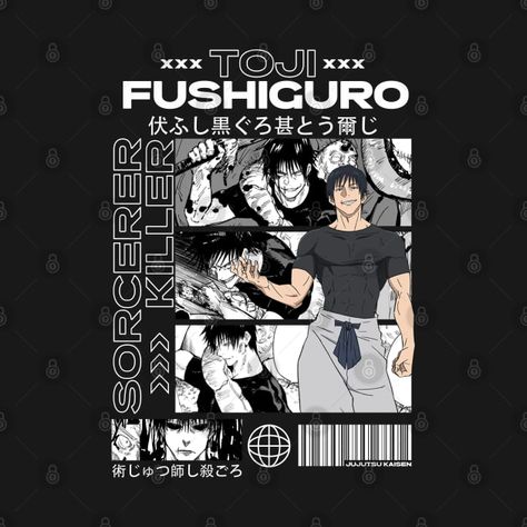 Toji Fushiguro - Jujutsu Kaisen Anime Shirts Design, Manga Tshirt Design, Anime Tshirt Design Ideas, Anime Graphic Design, Jujutsu Kaisen Tshirt, Jujutsu Kaisen Toji, Itachi Mangekyou Sharingan, Toji Fushiguro, Tshirt Printing Design