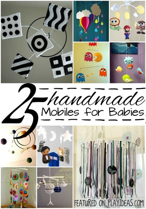 baby mobiles Diy High Contrast Mobile, Homemade Mobile Baby, Mobile Bebe Diy, How To Make A Mobile Diy, Baby Mobiles Diy, Diy Mobile Baby, Mobiles For Babies, Homemade Baby Mobiles, Crib Mobile Diy