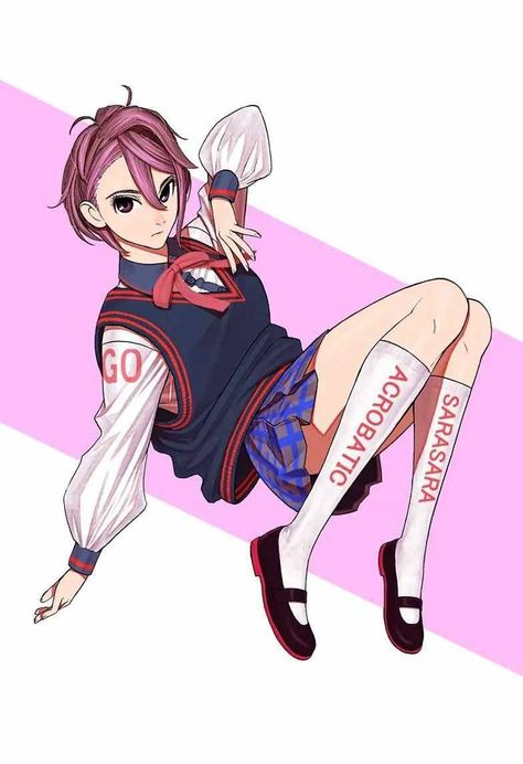 Dandadan Manga, Seven Deadly Sins Anime, English Text, Hair Red, Free Anime, Pink Eyes, Anime Tattoos, Skirt Socks, White Jacket