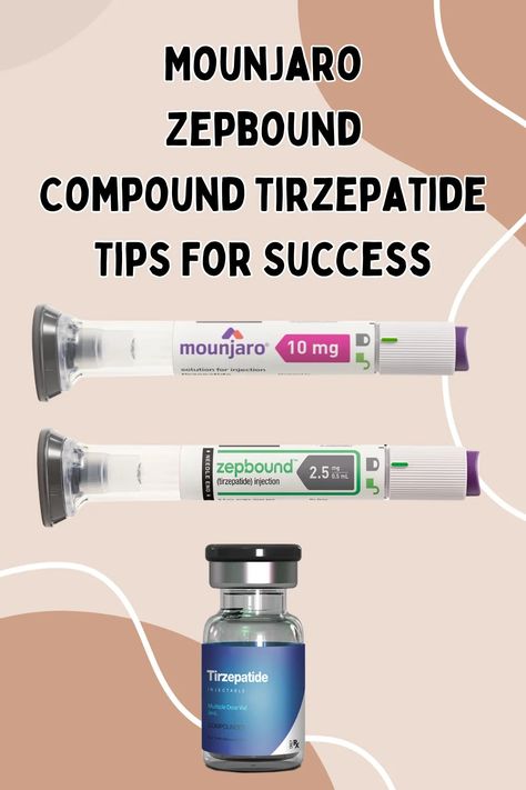 I am currently on a compound tirzepatide journey and am absolutely loving it. I am down more than 20 pounds, have made major lifestyle changes, and am feeling healthy and happy. Tirzepatide is the active ingredient found in name-brand Mounjaro and Zepbound. It is a wonderful medication that is changing lives, but it does come Tirzepatide Compound, Tirzepatide Tips, Tirzepatide Before And After, Zepbound Tips, Zepbound Diet, Zepbound Before And After, Mounjaro Tips And Tricks, Fitness Branding, Electrolyte Drink