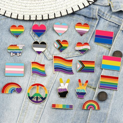 LGBTQ Custom Enamel Pins Pride Lesbian Gay Rainbow Flag Brooch Pansexual Asexual Bisexual Transgender Symbol Heart Badge Jewelry| | - AliExpress Lgbtq Accessories, Pride Pin Aesthetic, Pride Pins, Transgender Symbol, Pride Flag Keychain, Lgbtq Pins, Pansexual Flag, Bisexual Flag, Lgbtq Funny