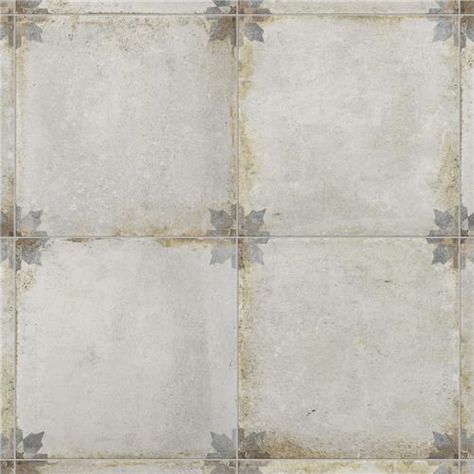 D'Anticatto Decor Arezzo 8-3/4"x8-3/4" Porcelain F/W Tile Vintage Looking Tile Backsplash, Merola Tile Floor, Peel And Stick Waterproof Tile, Veneer Stone Wall Interiors, Decorative Floor Tile Laundry Room, Cream And White Backsplash, Amber Interiors Powder Bath, Grey Tile Gold Fixtures, Merola Tile Backsplash