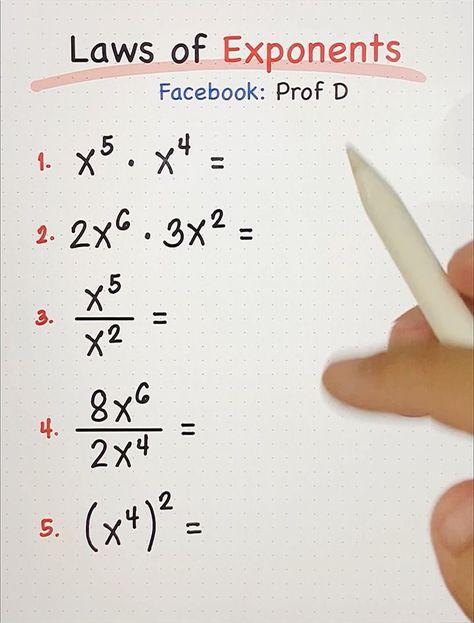 Basic Math Review: Laws of Exponents! | Basic Math Review: Laws of Exponents! | By Prof D - Facebook Exponent Laws, Laws Of Exponents, Math Review, Basic Math