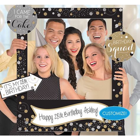 Giant Sparkling Celebration Birthday Photo Frame Kit Giant Photo Frame, Party Photo Frame, Happy 28th Birthday, 75th Birthday Parties, Birthday Props, 100th Birthday Party, Birthday Photo Booths, Birthday Photo Frame, Birthday Photo Props