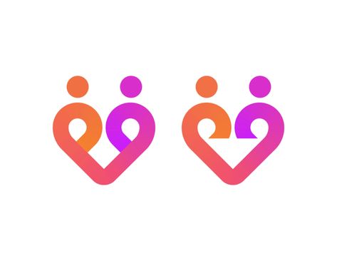 Couple / Relationship / Heart Logo Explorations (Unused) by Mihai Dolganiuc on Dribbble Cardiology Logo, Logo Design Health, K Logos, Love Logo, Care Logo, Healing Heart, Couple Relationship, Heart Logo, Soul Mate