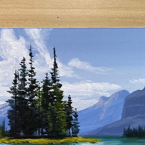 🇵🇭 on Instagram: "“Be calm like a calm lake, then you will look beautiful like a beautiful calm lake.” 🏞️ - Mehmet Murat ildan  Just uploaded new YouTube video! Have a great day! 🥰  #correaart #acrylicpainting" Lake Louise Painting, Art Recreation, Marvel Paintings, Watercolor Flowers Tutorial, Be Calm, Small Canvas Paintings, Lake Painting, Small Artwork, Art Painting Gallery