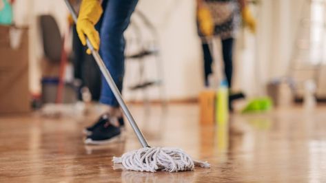 The 7 Best DIY Cleaning Solutions for Floors That Sparkle Floor Cleaning Hacks, Diy Floor Cleaner, Baking Soda And Lemon, Essential Oils Cleaning, Diy Cleaning Solution, Natural Stone Flooring, House Cleaning Services, Diy Cleaners, Pantry Items