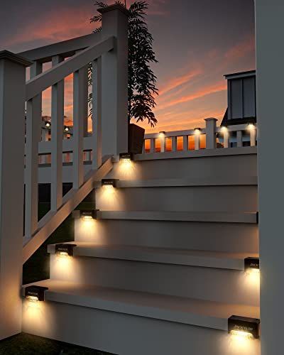 Stair Fence, Railing Wall, Solar Powered Outdoor Lights, Solar Step Lights, Solar Fence Lights, Step Lights, Deck Steps, Solar Deck Lights, Outdoor Steps